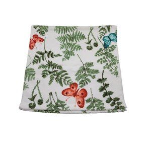 Peri Home Floral Butterfly Hand Towel Set of 2 NEW